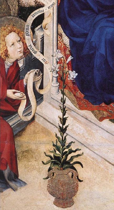 BROEDERLAM, Melchior The Annunciation (detail)  ff oil painting image